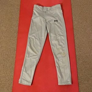 Under Armour Gray Youth Large Baseball Pants